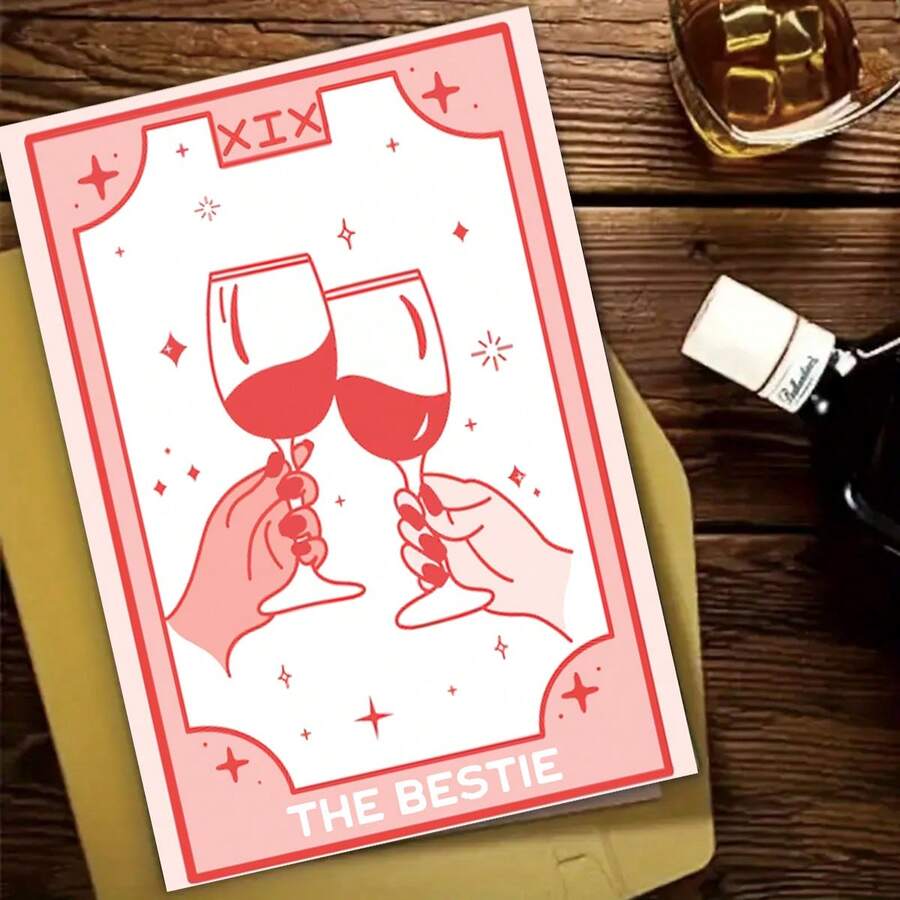 1pc Unique Tarot Friendship Card, Suitable For Gifting To Best Friend