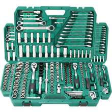 151 件汽车维修工具套装，包括套筒扳手、棘轮、汽车维修组合工具套件 - 隨機顏色 - 查看 1