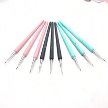 3 件套精细细节画笔细尖油漆刷套装适用于丙烯画、水彩画、油画、面部绘画、指甲画、比例模型绘画、线条画 返校、返校、学校用品