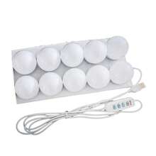 Kit 10 Adjustable LED Dressing Mirror Lights - A358 - 白色 - 查看 3