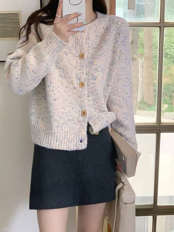 Women's Cardigan Sweater, Slouchy Soft Knit Outerwear For Autumn/Winter