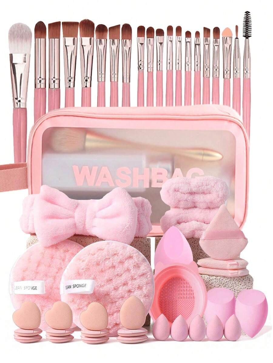 Bộ cọ trang điểm 8/29/30/50 chiếc, bao gồm cọ trang điểm, mút trang điểm, túi đựng đồ trang điểm, bông trang điểm, mút trang điểm khô và ướt, cọ trang điểm lông mềm, túi đựng đồ trang điểm, dụng cụ trang điểm mặt, bộ dụng cụ du lịch di động, túi đựng đồ trang điểm, dụng cụ làm đẹp, túi đựng đồ trang điểm, bộ trang điểm cho người mới bắt đầu, thích hợp cho cọ kẻ mắt, cọ phấn phủ, cọ má hồng, cọ phấn mắt, cọ môi, cọ lông mày, cọ che khuyết điểm, trang điểm, son môi, bông phấn, bảng phấn mắt, đồ dùng vệ sinh cá nhân, v.v. Bộ cọ hoàn chỉnh, bộ cọ trang điểm, bộ trang điểm hoàn chỉnh - Nhiều màu - Xem 1