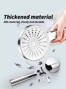 Ducha de mano de alta presión con 3 funciones, con manguera de acero inoxidable de 1,5 m/59 pulg. y soporte adhesivo para pared, material de ABS para decoración del baño del hogar