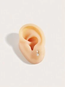 1 Stück minimalistische Mode Titan-Stahl Ohrstecker, geeignet für den täglichen Gebrauch von Frauen