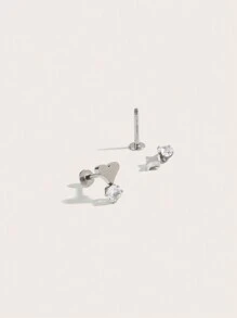 1 Stück minimalistische Mode Titan-Stahl Ohrstecker, geeignet für den täglichen Gebrauch von Frauen