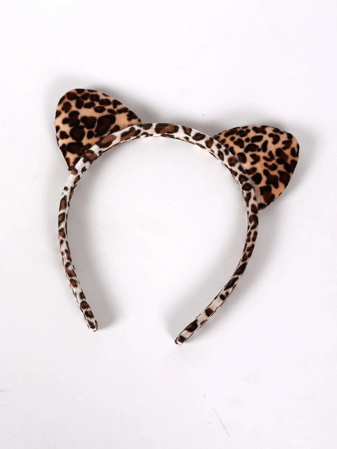 Cute 1pc Leopard Pattern Cat Ear Decor Costume Headband For Halloween