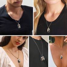 Customized Photo Pendant Necklace, 18K Gold Plated Stainless Steel Chain, Women's Colorful Pendant, Elegant & Minimalist Design, Suitable For Christmas/Birthday/Mother's Day/Thanksgiving