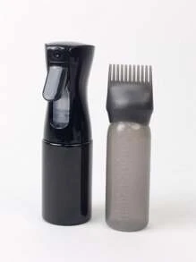 2pcs/Set Hair Care Set: 1 Spray Bottle (200ml) + 1 Hair Oil Applicator; Root Comb Applicator - Hair Oil Applicator Bottle Head Designed As A Comb Shape, Soft Body With Scale, Convenient For Mixing Hair Color, Also Can Add Hair Oil To Create Natural Voluminous Hairstyle. Hair Styling Tool/Hair Accessory - Multicolor - View 12