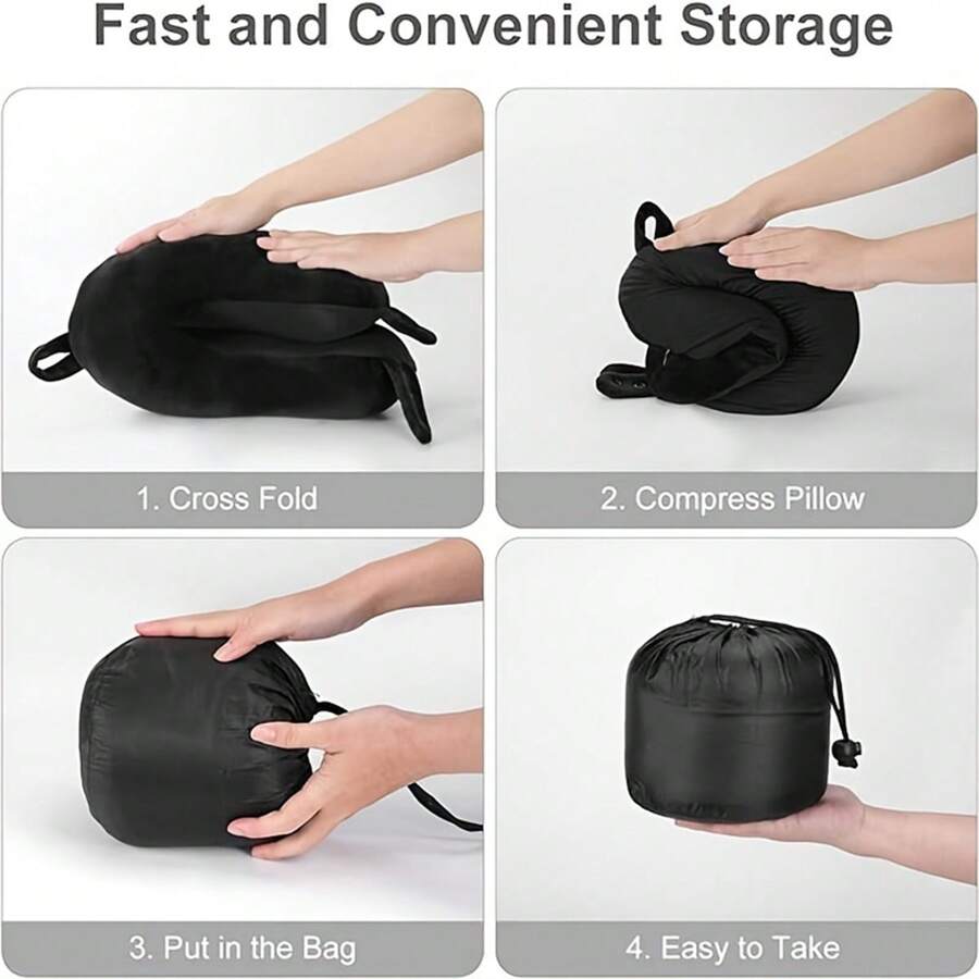 Travel Neck Pillow, Best Memory Foam Airplane Pillow For Head Support