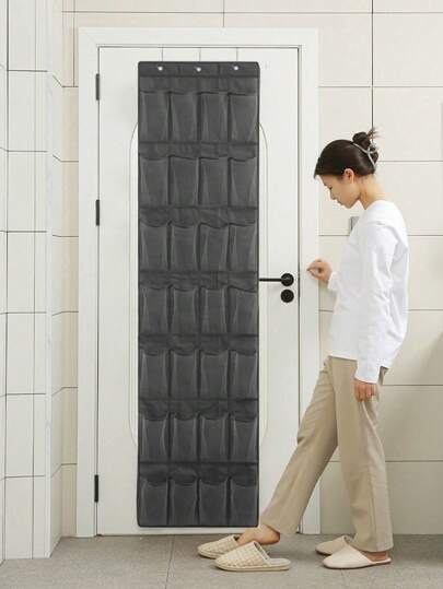 1pc Multifunctional Wall Mounted Shoe Storage Bag, Shoe Compartment Door, Miscellaneous Item Sorting Storage Bag, Storage Hanging Bag