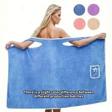 1 Stück ultra-weicher Korallen-Fleece Damen-Bademantel mit Schleifentasche - Dickes, saugfähiges Handtuch-Wickeltuch für luxuriöse Spa-Erfahrung Zuhause, Sommerhochzeit, Badezimmer-Dekoration, Schulanfang