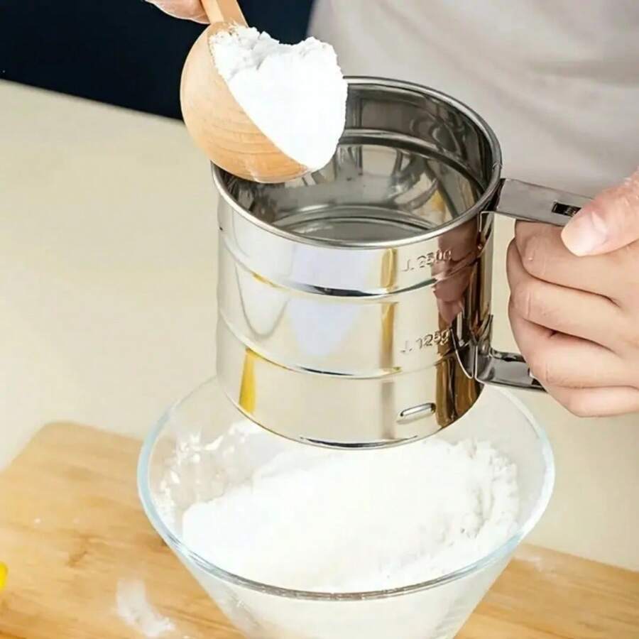 1pc Manual Flour Sifter, Portable CupShaped Flour Filter, Semi