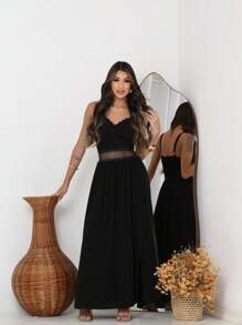 Luiza Dress With Guipure Lace - 黑色 - 查看 1