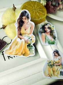 16 pezzi di adesivi di personaggi rurali europei e americani alla moda con capelli ricci, per bricolage, scrapbooking, album, organizer, diari, articoli di cartoleria vintage, per laptop, valigie, pareti, frigoriferi, auto e borracce. Torna a scuola