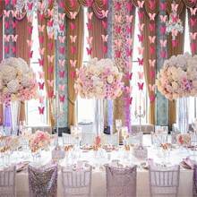 1 件彩色蝴蝶悬挂花环 3D 纸旗横幅适用于派对装饰、婚礼生日圣诞节家居装饰彩虹