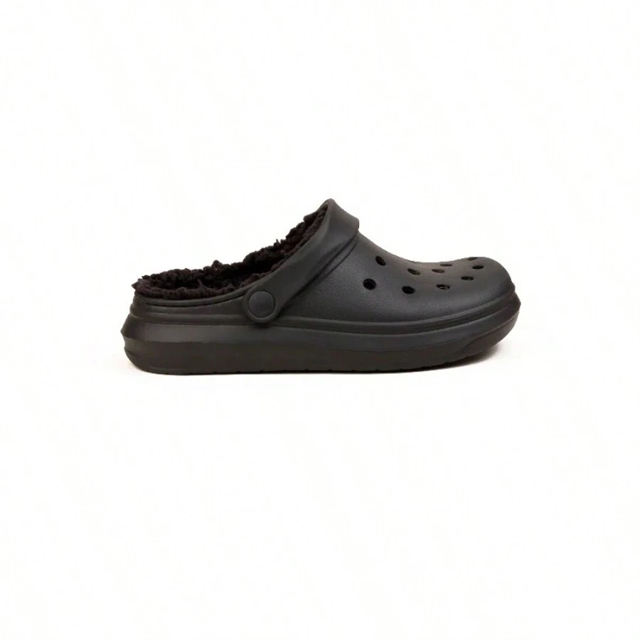 Harriet Ladies Luxurious Fur-Lined Clogs For Ultimate Comfort - Black - View 1