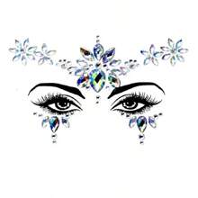 Miếng dán mặt sáng lấp lánh 3D Rhinestone cho lễ hội trang điểm đồ trang sức dán trên mặt pha lê đá quý đồ trang sức kim cương trang trí - Nhiều màu - Xem 36