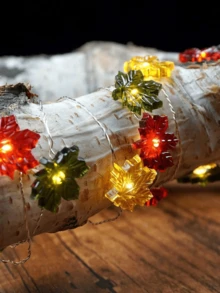 1 đèn lá phong cổ tích mùa đông, dây đèn lá phong, dây đèn lá phong LED, đèn mùa thu 3 trong 1 39,37in, ánh sáng trắng ấm trong nhà và ngoài trời, đèn tiệc gia đình trong vườn, thích hợp cho Lễ Tạ ơn, bố cục trang trí phòng Giáng sinh, dây đèn lá phong trang trí mùa thu, thu hoạch, đồ trang trí theo mùa, hiên nhà, vòng hoa, đồ trang trí trung tâm, trang trí đám cưới, đồ trang trí năm mới, đồ trang trí năm mới 2025 (không bao gồm pin) - Nhiều màu - Xem 4