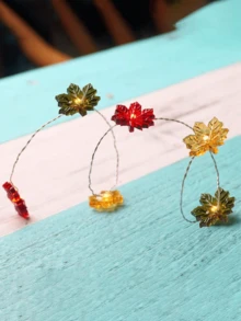 1 đèn lá phong cổ tích mùa đông, dây đèn lá phong, dây đèn lá phong LED, đèn mùa thu 3 trong 1 39,37in, ánh sáng trắng ấm trong nhà và ngoài trời, đèn tiệc gia đình trong vườn, thích hợp cho Lễ Tạ ơn, bố cục trang trí phòng Giáng sinh, dây đèn lá phong trang trí mùa thu, thu hoạch, đồ trang trí theo mùa, hiên nhà, vòng hoa, đồ trang trí trung tâm, trang trí đám cưới, đồ trang trí năm mới, đồ trang trí năm mới 2025 (không bao gồm pin) - Nhiều màu - Xem 6