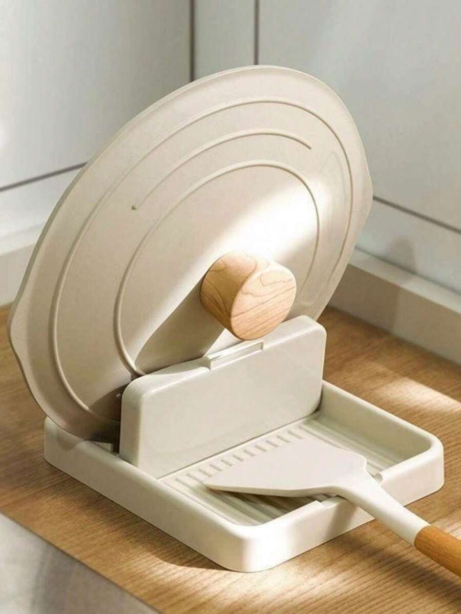 Suporte Dobrável para Tampa de Panela, Descanso de Colher, Organizador