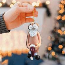1pc Christmas Pendant New Acrylic Naughty Santa Claus Christmas Tree Pendant Santa Claus Christmas Tree Pendant Gift American Character Decoration Gift,Christmas,Naughty Christmas,Christmas Character