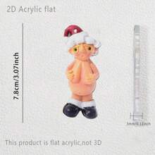 1pc Christmas Pendant New Acrylic Naughty Santa Claus Christmas Tree Pendant Santa Claus Christmas Tree Pendant Gift American Character Decoration Gift,Christmas,Naughty Christmas,Christmas Character