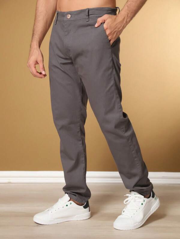 Calça Sarja Bolso Embutido Faca Sport Fino Social Masculino Lycra Alta Durabilidade e Conforto Festas Final de Ano