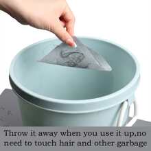 一次性淋浴排水毛发收集器 - 适用于浴室浴缸、地板水槽过滤器网状贴纸的有效毛发阻挡器，易于清洁和更换，防止排水管堵塞，是理想的浴室配件，家居浴室装饰，秋季装饰，返校季