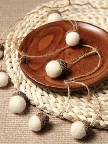 6 peças enfeites de bolota de feltro de natal guirlanda de bola de bolota de feltro outono decoração de bolota pendurada para árvore com lareira de fazenda de natal decoração de parede