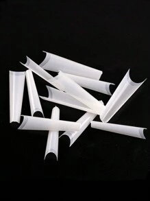 Puntas de uñas de acrílico transparentes de tacón de aguja, 240 piezas XXL extra largas de cobertura completa de uñas postizas para salones de arte de uñas profesionales y uso doméstico, uñas postizas de bailarina y ataúd francés