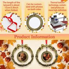 Custom Personalised Photo Charms, Double Sided Custom Vintage Charms With High Definition Images, Suitable For Christmas Tree Decorations, Car Mirrors And Home Decorations, Also Can Be Used As Christmas Thanksgiving And Other Holiday Gift Goodies.