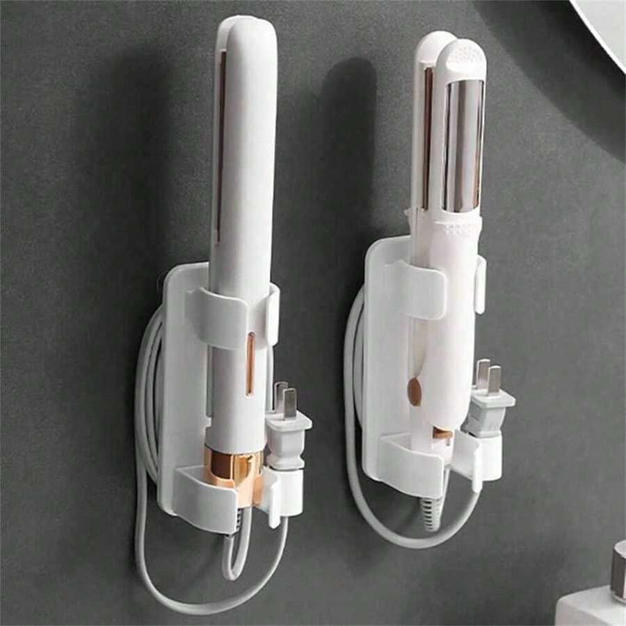 1pc No Drill Curling Iron Holder Organizer, Wall Mounted Hair