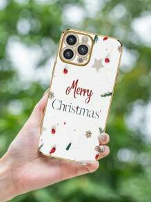 1 X Ốp điện thoại di động chống rơi TPU màu trắng mạ điện 6D họa tiết Giáng sinh tương thích với ốp lưng iPhone Galaxy Redmi Oppo Ultra/Ốp lưng Galaxy S24 Ultra 5G/Ốp lưng Poco X5 Pro - Nhiều màu - Xem 5