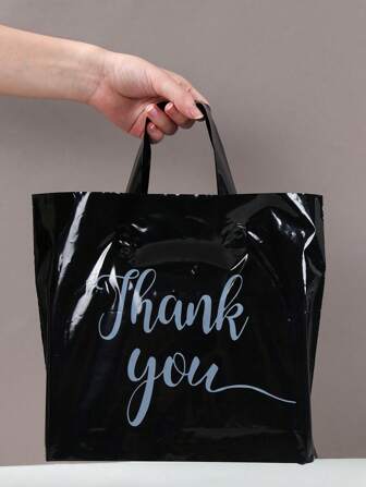 25/50 piezas Bolsas de regalo negras, bolsas de tela negras gruesas y duraderas, bolsas de compras para tiendas de ropa, suministros para pequeños negocios, promocionales, bolsas de fiesta de boda, bolsas de regalo de fiesta de cumpleaños, asas de artesanía, recuerdos de fiesta, decoraciones de cumpleaños, decoraciones de regalo de fiesta, bolsas de embalaje de regalo de plástico, suministros de envoltura de regalo, decoraciones de Año Nuevo