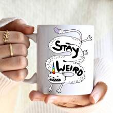 2pcs , 11oz Ceramic Coffee Mug Coffee Mug Tea Milk Mug Mug With Cute Patten Perfect Gift For Friends, Sisters, Mom, Family Funny Inspirational Quotes Coffee Mug, Drinkware, Office Gifts, Back To School Gifts, Teacher Gifts Christmas Gifts