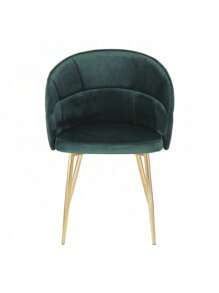 Lindsey Contemporary Chair In Gold Metal And Green Velvet By LumiSource,YY Choice