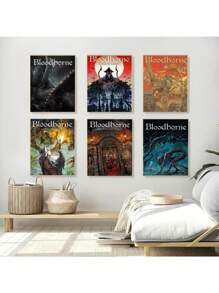 1 件现代血源诅咒海报高清帆布印刷海报家居客厅卧室装饰咖啡馆酒吧房间墙壁装饰无框架 - 彩色 - 查看 4