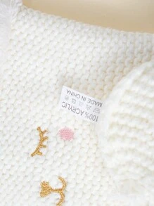 1set Infant & Toddler Knitted Hat And Scarf Set With Cartoon Patterns, Warm For Baby Boys/Girls, Autumn/Winter - Children's Hat and Scarf - View 6