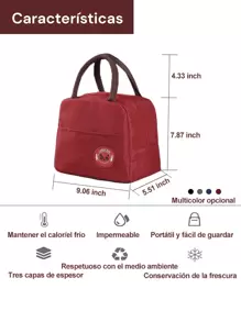 Thermal Lunch Bag Portable Food Bag Multi-Color 1 Piece - Multicolor - View 9