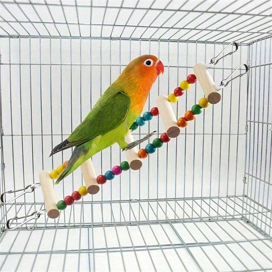 MultiLevel Ladder Parrot Toy, Chewing Toys Bird Swing Perch Stand