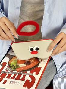 Cartoon Cute Portable Silicone Glasses Bag Color Contrasting Sunglasses Sunglasses Protective Cover Hanging Bag Glasses Box Storage Bag Organizer Organization
