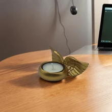 1 件翼形烛台，适用于客厅、卧室、房间装饰、家居装饰、厨房、办公室装饰、礼品 - 金色 - 查看 4