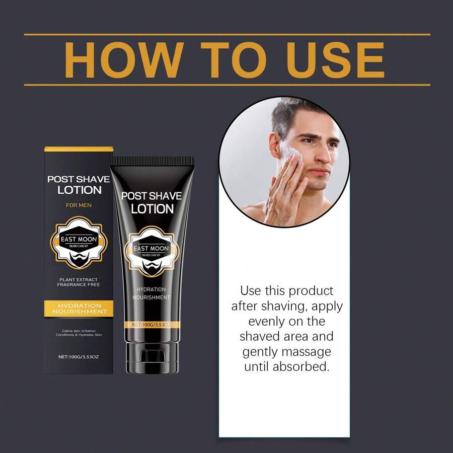 100g Men's After Shave Care Lotion, Skin Soothing And Moisturizing