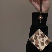 Brown Leopard Print Phone Case Compatible With Huawei Pocket2/S, Mixflip, Compatible With Samsung Galaxy Zflip6/5/4, P50Pocket, Matte Hard Full Coverage, Suitable For Women