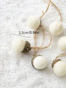 6 peças enfeites de bolota de feltro de natal guirlanda de bola de bolota de feltro outono decoração de bolota pendurada para árvore com lareira de fazenda de natal decoração de parede