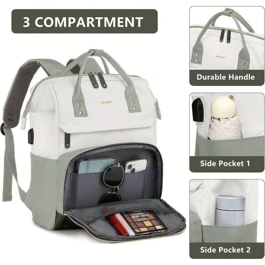 Women Laptop Backpack Work Bag Fits 15.6 Inch With Laptop Compartment