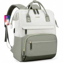 Women Laptop Backpack Work Bag - Fits 15.6 Inch With Laptop Compartment Waterproof Professional Fashion Travel Purse For College Nurse Business Computer Backpack - Mint Green - View 3