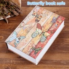 1pc Creative Book Safe Box, Butterfly Key Design, Hidden Bedside, Available In Standard, Medium And Large Size, Fake Book Safe Box For Office, Bedroom And More