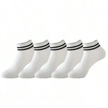 5 Pairs Grip Socks For Women, Non Slip Pilates Yoga Socks With Double Stripes Non Slip Socks For Workout, Ballet, Athletic Socks