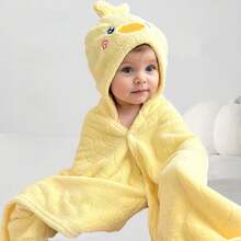 1-częściowy szlafrok z kapturem dla niemowląt i małych dzieci, 3D, z kreskówkowym motywem zwierząt, 1-6 lat, z poliestru, bardzo chłonny i miękki, niezbędny w łazience dla niemowląt